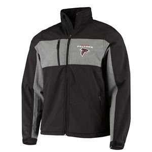 NWOT Atlanta Dunbrooke/ NFL Zephyr Full-Zip Softshell Jacket, Men's Large